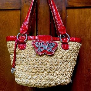 Gorgeous Red Trimmed BRIGHTON Bag!
